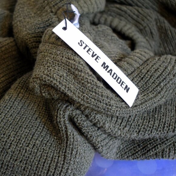 NWT Steve Madden Taylor Hoodie Sweater Dress in Olive Green Size Small - Picture 5 of 13